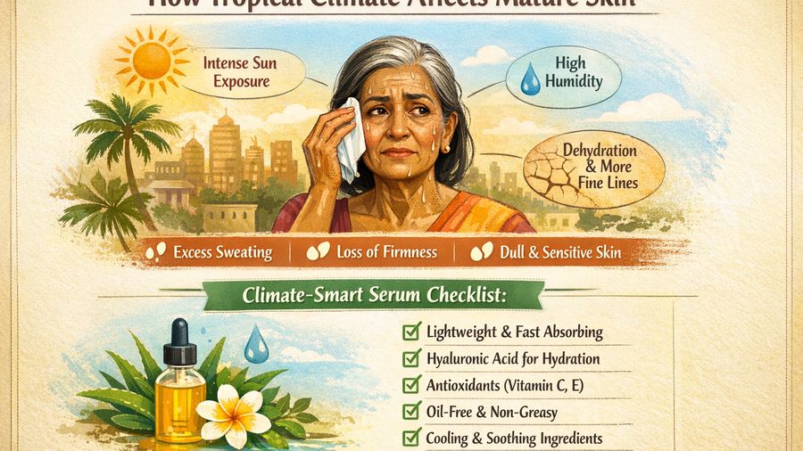 Best face serum for mature skin plus fine lines in tropical climate