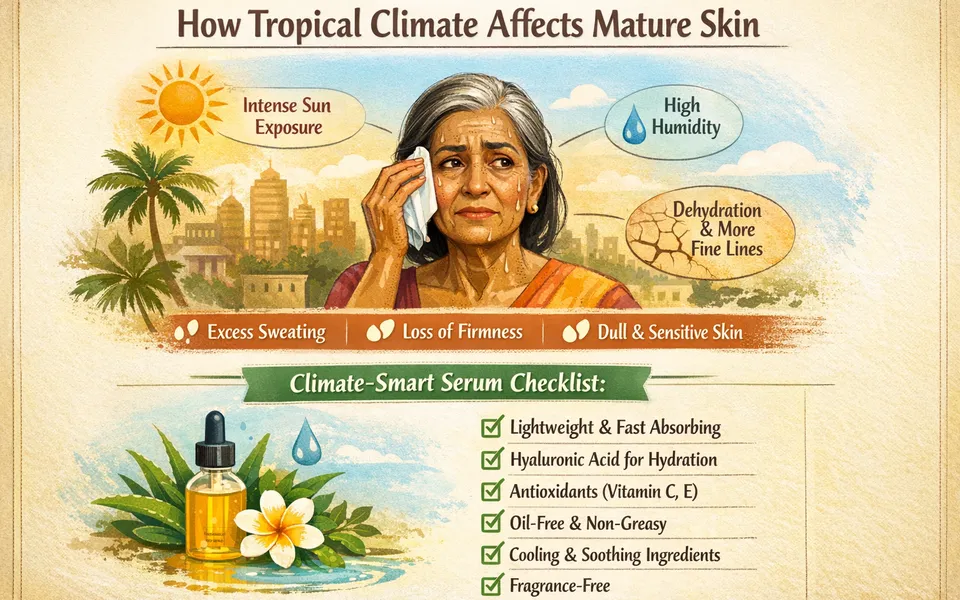 Best face serum for mature skin plus fine lines in tropical climate