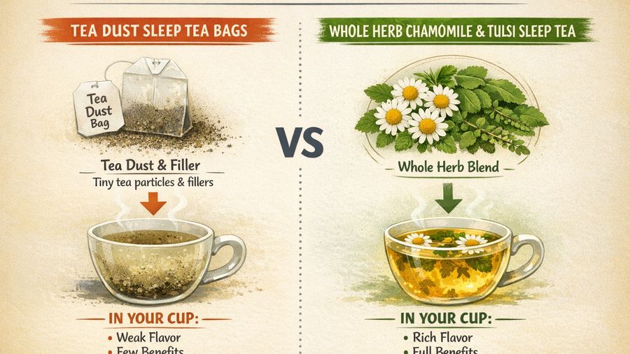 Whole Herbs vs ‘Tea Dust’: Why Your Sleep Tea Might Be Doing Nothing