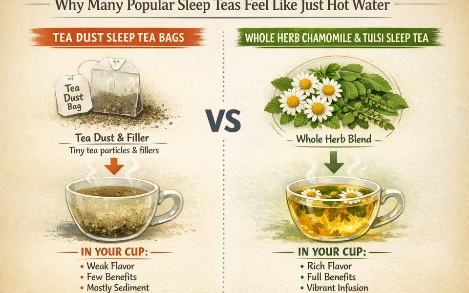 Whole Herbs vs ‘Tea Dust’: Why Your Sleep Tea Might Be Doing Nothing
