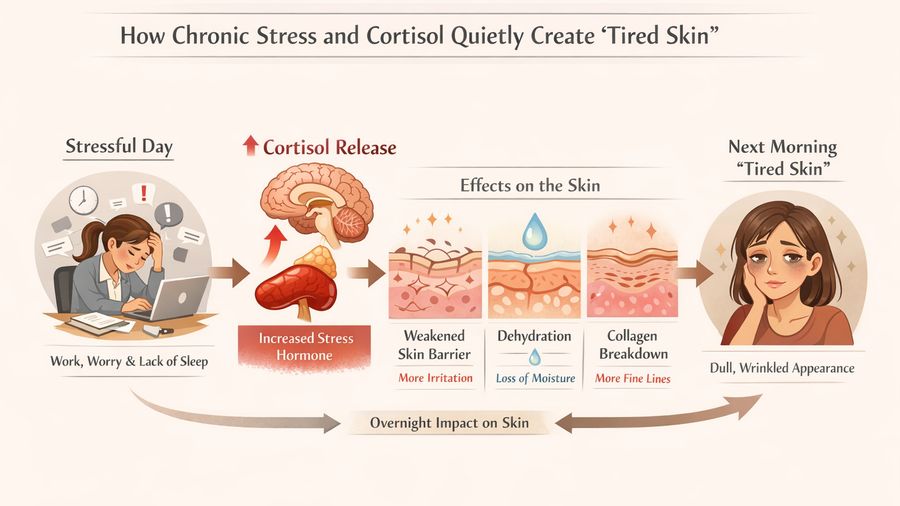 Cortisol and Fine Lines: The Hidden Stress Link Behind ‘Tired Skin’