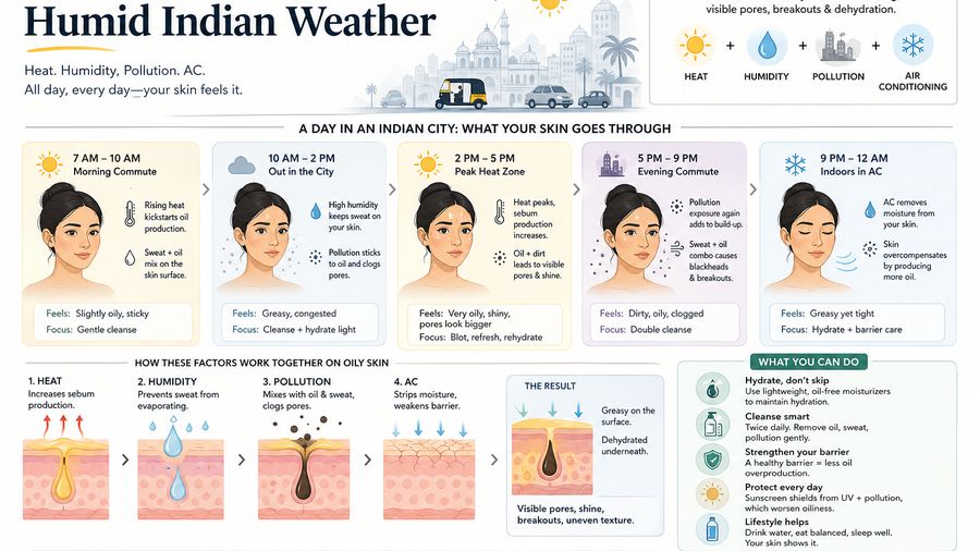Best day cream for oily skin plus open pores in humid weather