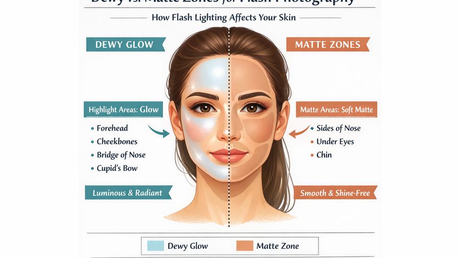Flash Photography Glow: Dewy Skin That Doesn’t Look Oily