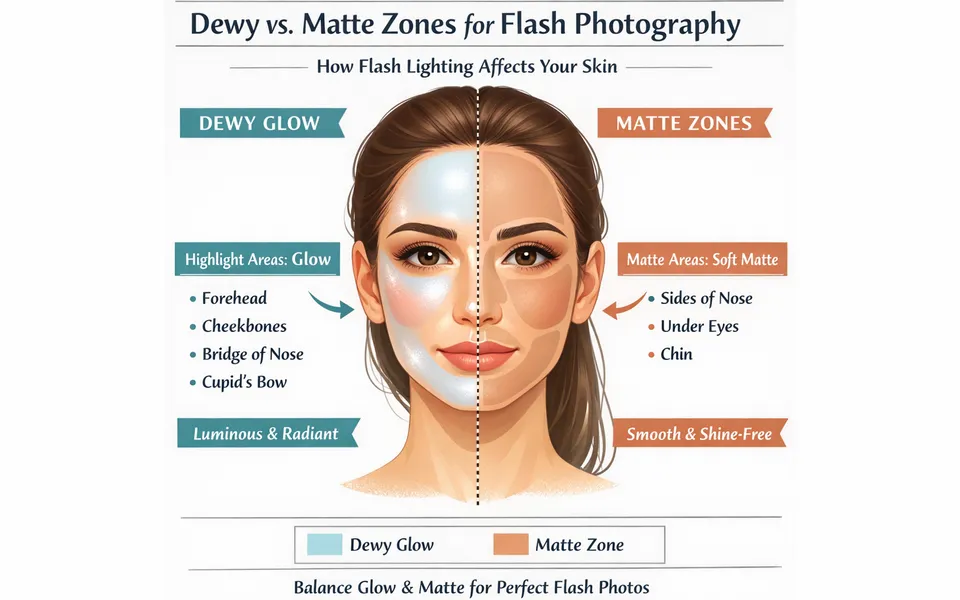 Flash Photography Glow: Dewy Skin That Doesn’t Look Oily