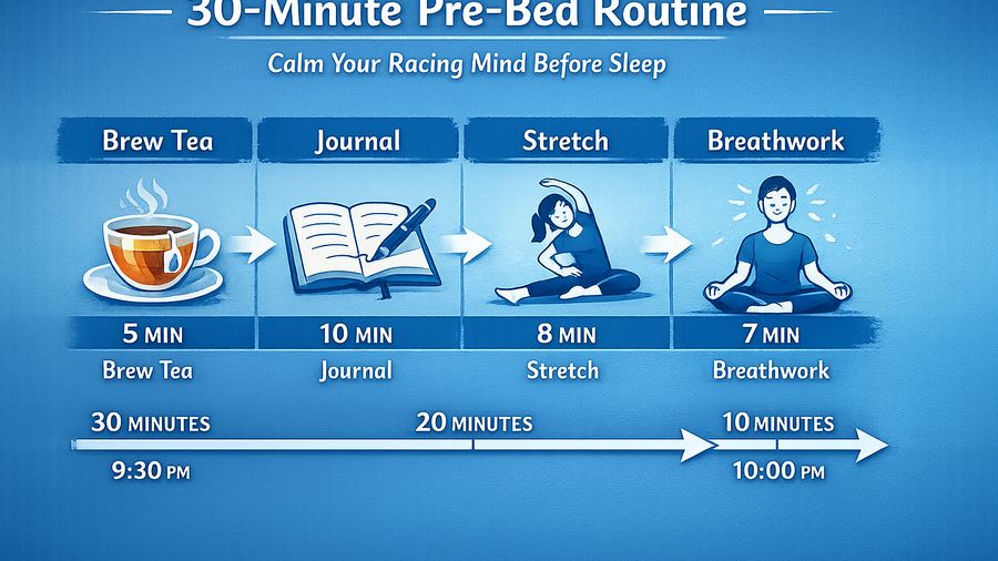The Racing‑Mind Fix: A 30‑Minute Pre‑Bed Routine That Actually Works