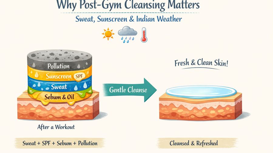 Post-Gym Cleansing Routine: Sweat, Sunscreen, and Breakout Prevention