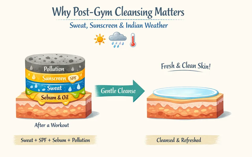 Post-Gym Cleansing Routine: Sweat, Sunscreen, and Breakout Prevention