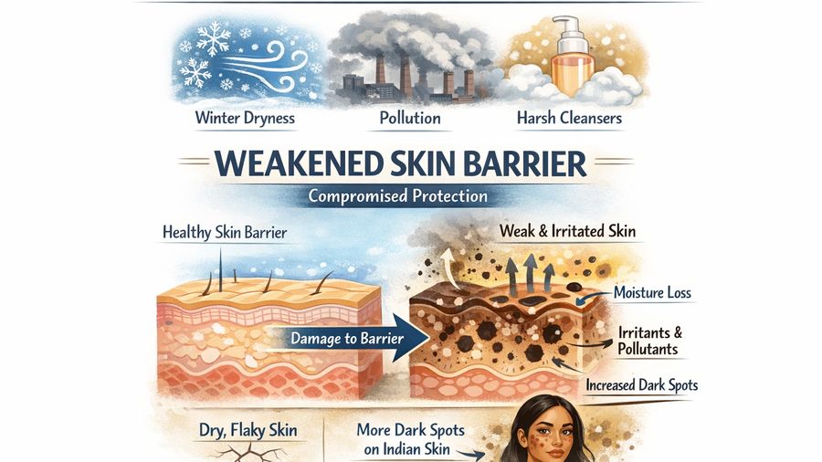 Best soothing cleansing oil & face wash for late 20s plus dark spots plus dry skin in winter dryness