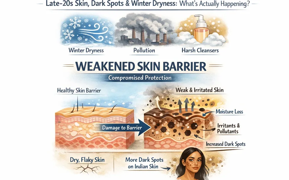 Best soothing cleansing oil & face wash for late 20s plus dark spots plus dry skin in winter dryness