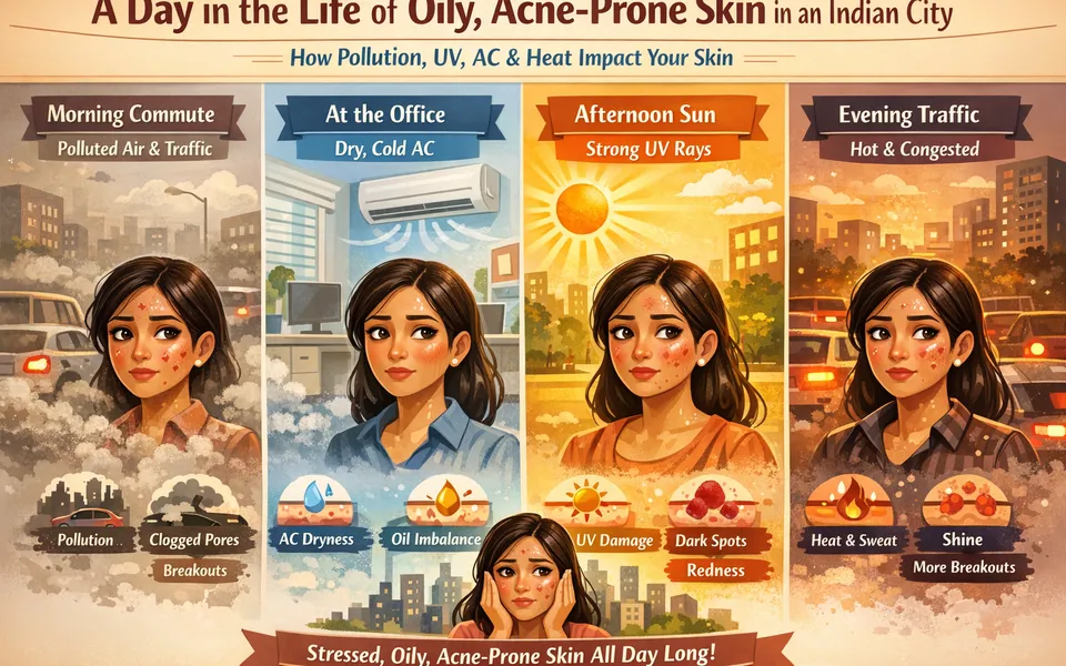 Best day cream for oily acne prone plus pigmentation in city pollution