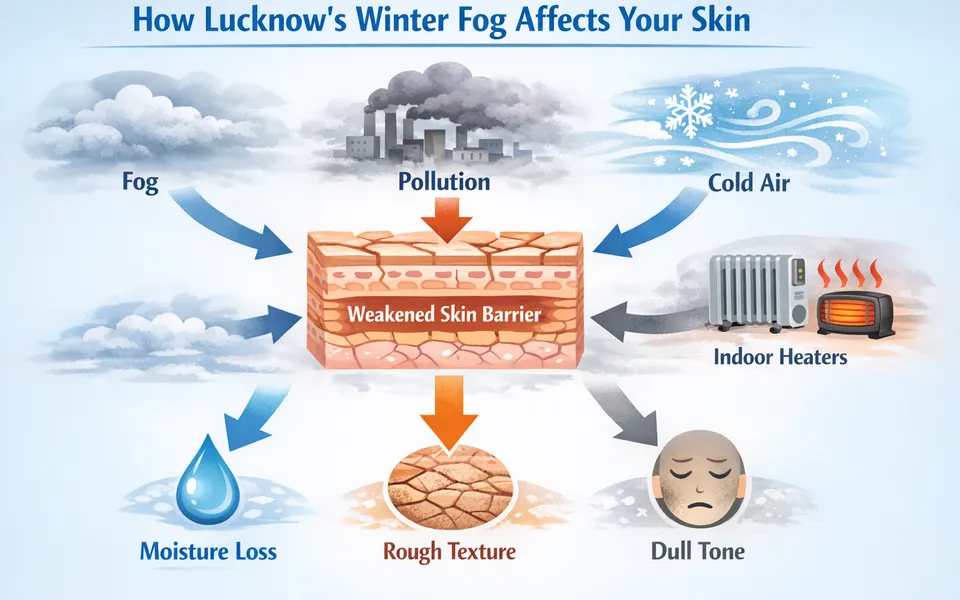 Lucknow Winter Fog: Why Skin Looks Dull and How to Bring Back Smooth Texture