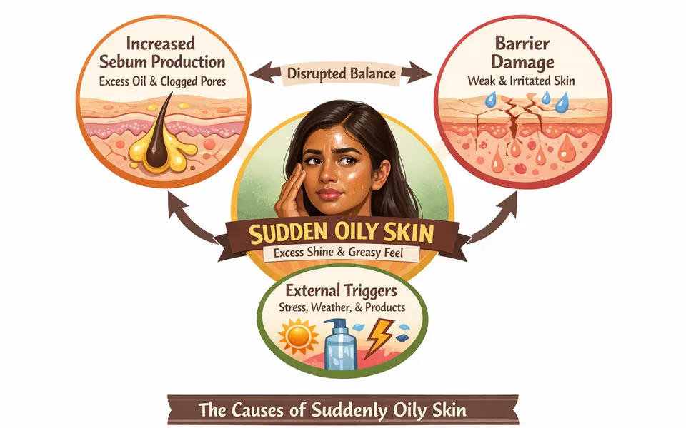 Why Is My Skin So Oily All Of A Sudden? Common Causes, Triggers, and a Simple Reset Plan