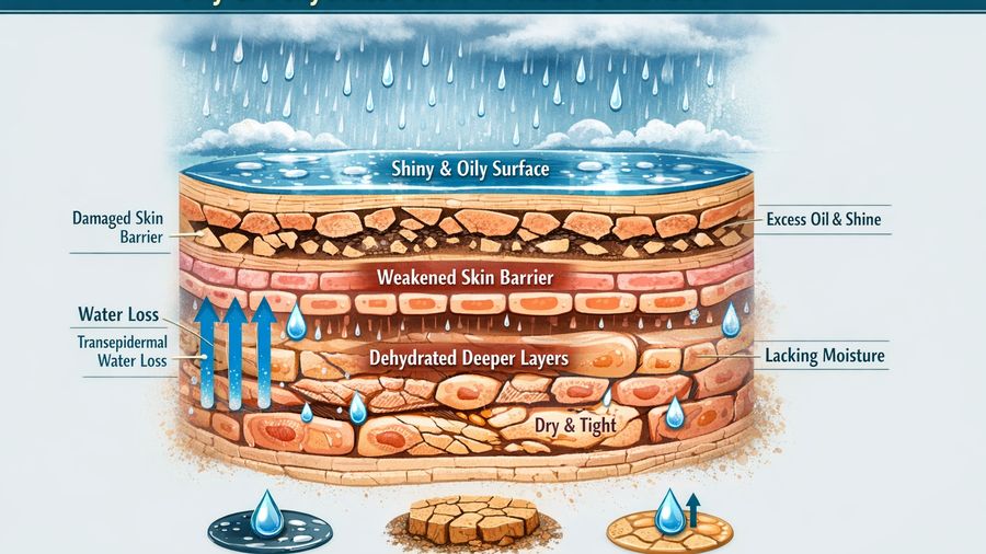 Assam Rainy-Season Breakouts: Why Skin Feels Oily Yet Dehydrated