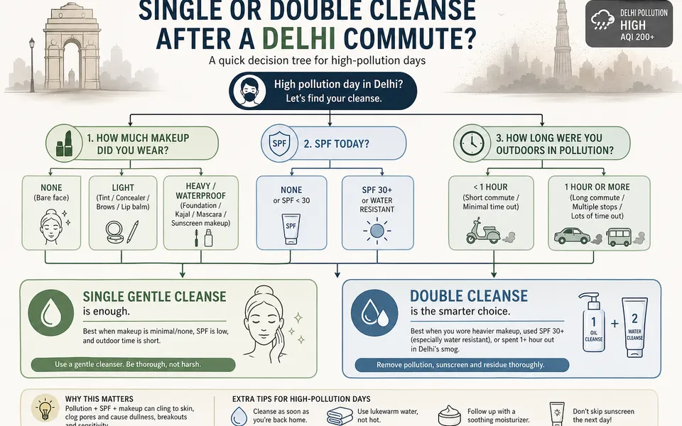 Delhi NCR Pollution Skincare: A Night Routine After Smog & Dust Days