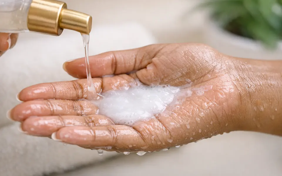 Oil-to-milk cleanser texture turning milky on wet Indian skin
