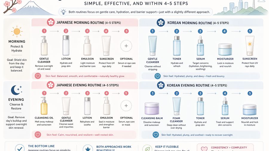 Japanese vs Korean Skincare: Key Differences and What They Mean for Your Skin