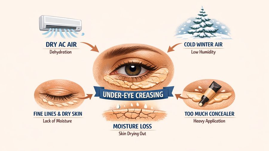 Concealer Creasing Under Eyes: Hydration vs Too Much Product