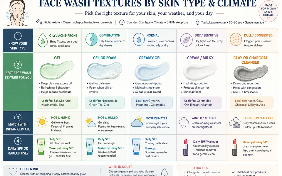 Best Face Wash for Women in India: How to Pick by Skin Type