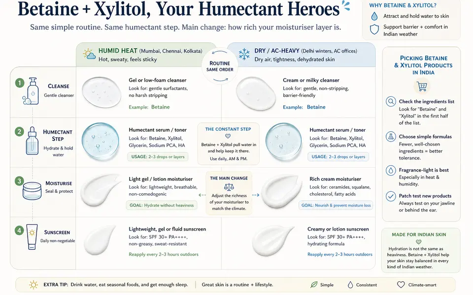 Betaine + Xylitol: Humectants That Help Hydration Last Longer