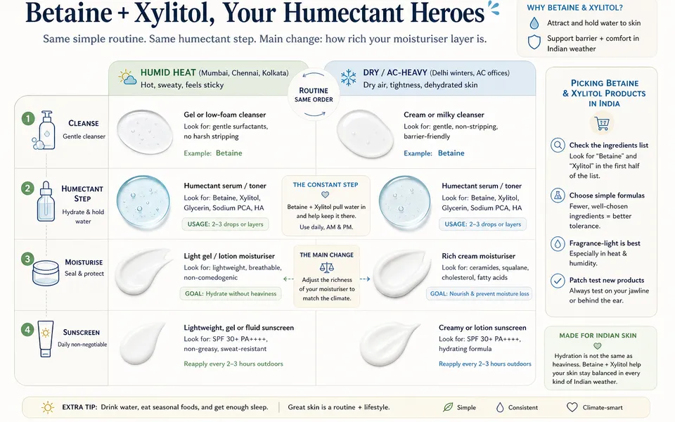 Betaine + Xylitol: Humectants That Help Hydration Last Longer
