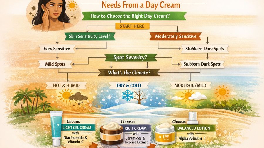 Best day cream for sensitive skin plus dark spots gentle brightening in all season