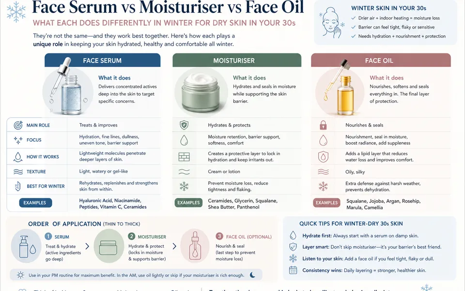 Best face serum for 30s skin, anti-ageing and dry winter skin