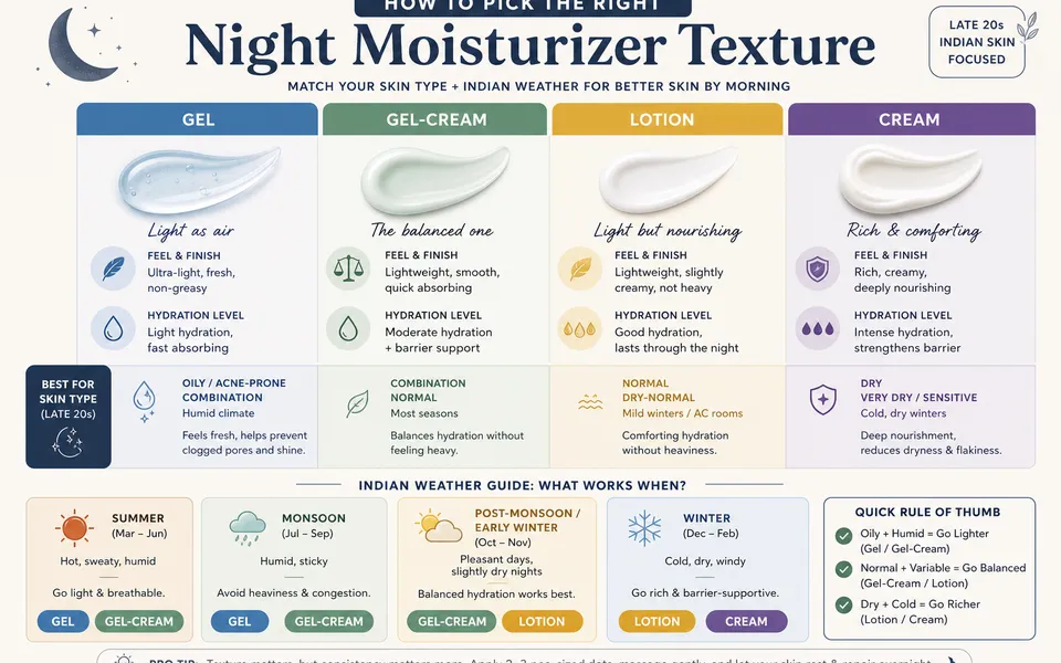 Best Night Moisturizer for Late 20s: Hydration + Prevention Without Overdoing It
