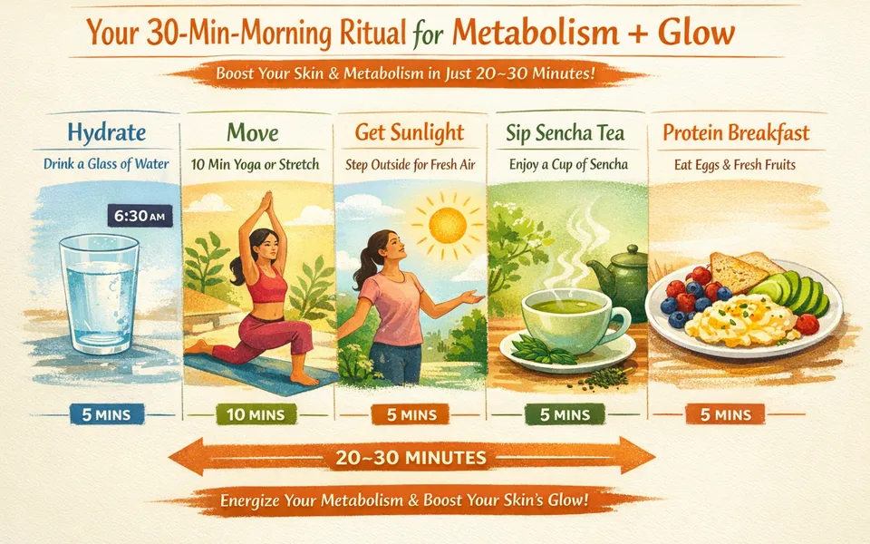Late 20s Skin: Build a ‘Metabolism + Glow’ Morning Ritual With Sencha