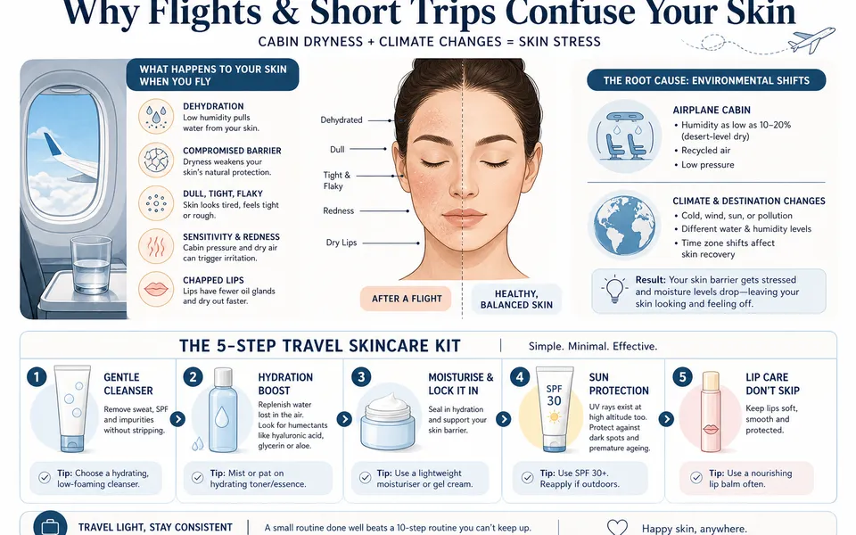 Travel Skincare Packing for Flights: TSA-Friendly Minis + Leak-Proof Tips