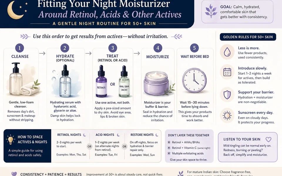 Best Night Moisturizer for 50+: Comfort, Barrier Repair, and Visible Plumpness