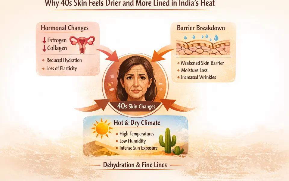 Best face serum for 40s skin plus fine lines plus dry skin in hot and dry