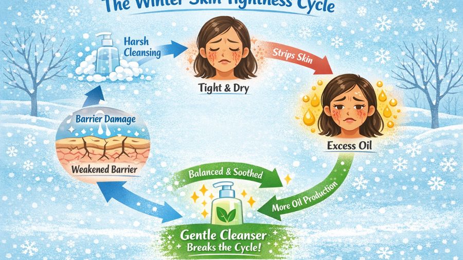 How to Cleanse Without Stripping in Winter: Oil Control + Barrier Care