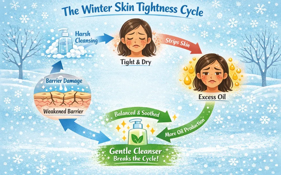 How to Cleanse Without Stripping in Winter: Oil Control + Barrier Care