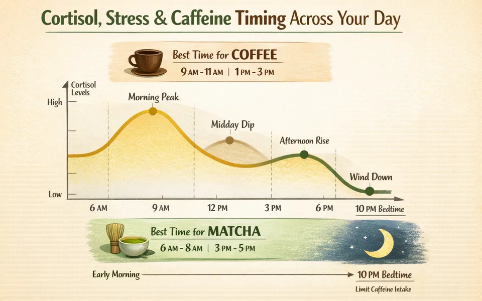 Matcha vs Coffee: Jitters, Cortisol, and Skin Flare-Ups