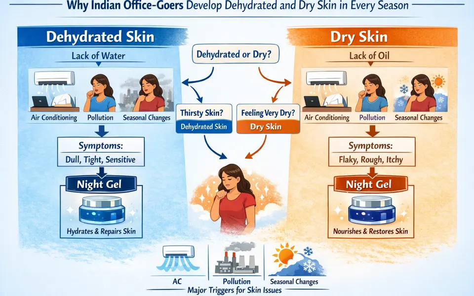 Best night gel for office goers plus dehydrated skin plus dry skin in all season