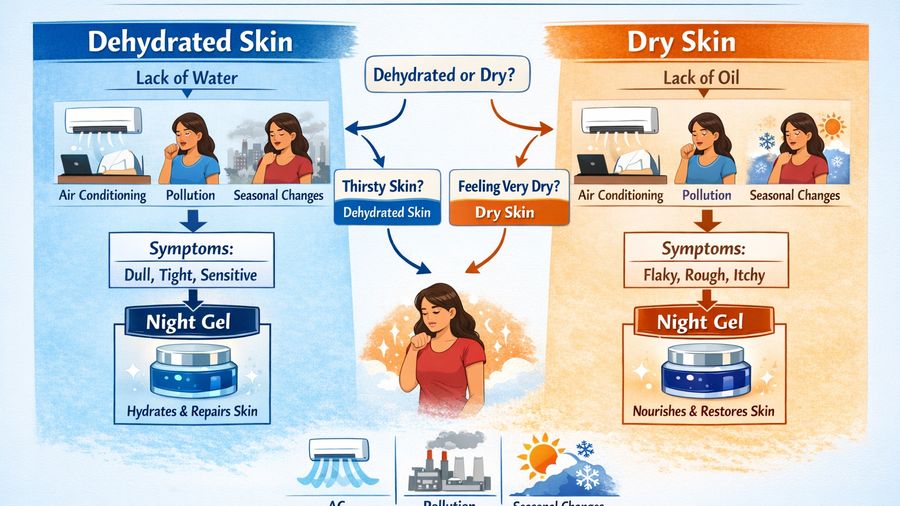 Best night gel for office goers plus dehydrated skin plus dry skin in all season