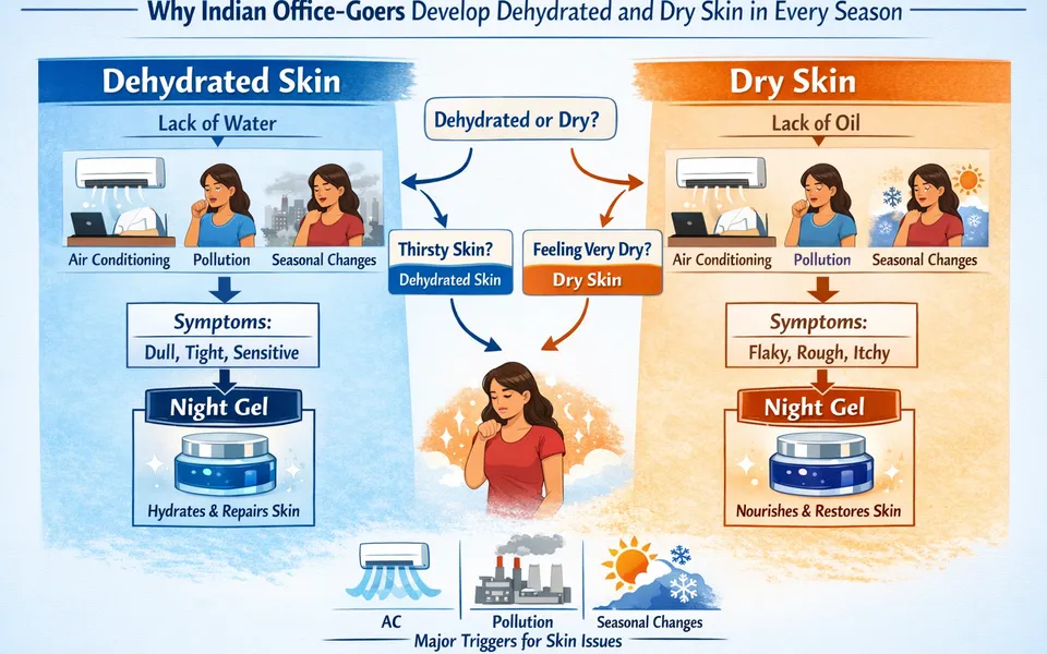 Best night gel for office goers plus dehydrated skin plus dry skin in all season