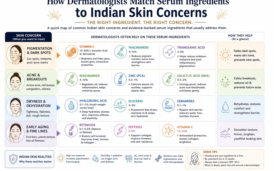 Dermatologist-Recommended Face Serums in India: What They Usually Suggest