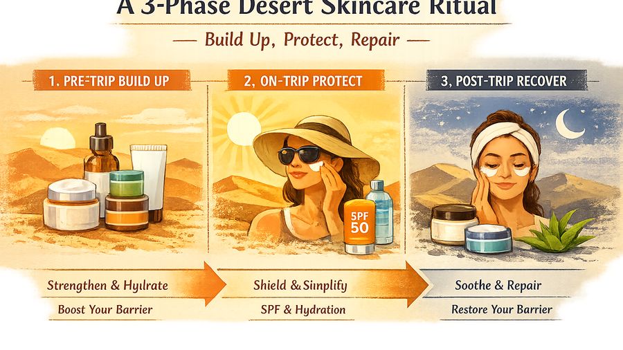 Desert Trip Skincare: Sand, Sun, and Barrier Recovery