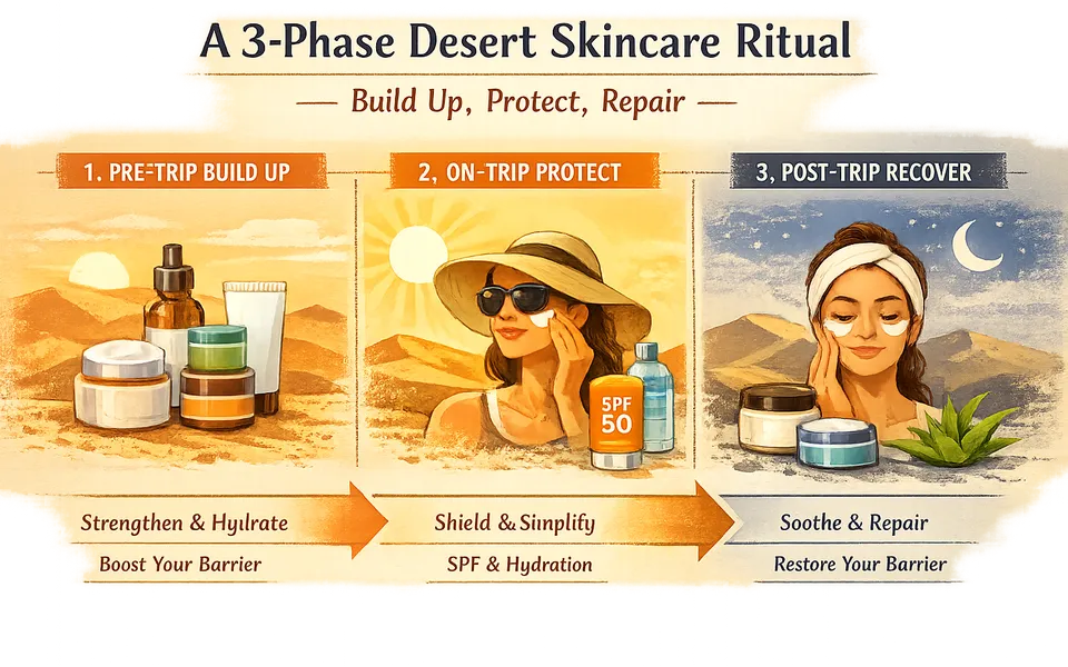 Desert Trip Skincare: Sand, Sun, and Barrier Recovery