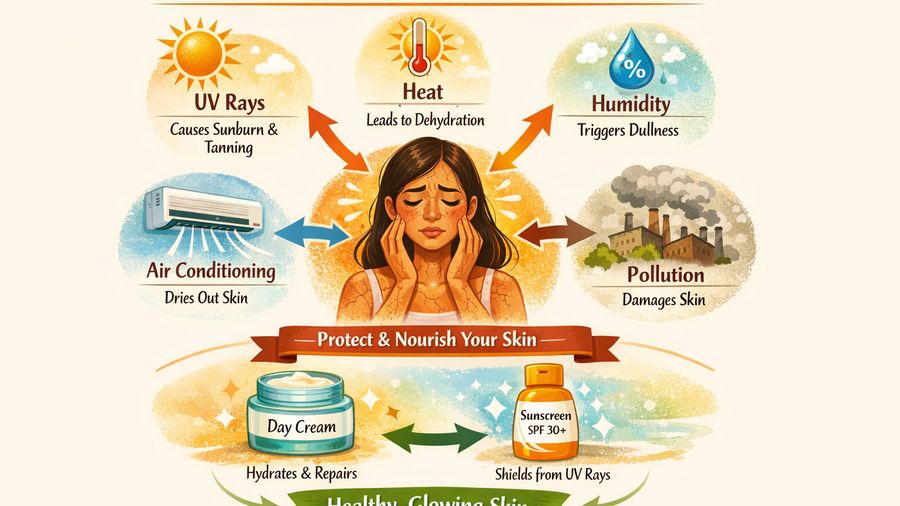 Best day cream for dry skin plus tanned skin recovery in summer use