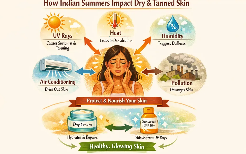 Best day cream for dry skin plus tanned skin recovery in summer use