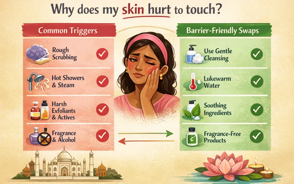 Why Is My Skin Sensitive To Touch? Common Triggers and a Barrier-First Recovery Plan