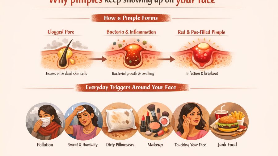 Why Do I Get Pimples On My Face? Common Causes, Triggers, and a Simple Reset Plan