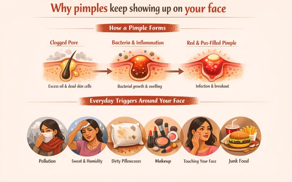 Why Do I Get Pimples On My Face? Common Causes, Triggers, and a Simple Reset Plan