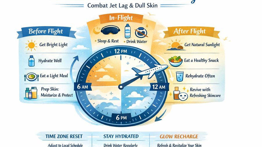 Jet Lag + Dull Skin: How to Reset Your Clock Without Wrecking Your Face