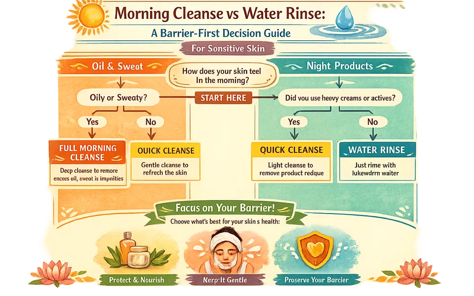 Morning Cleanse vs Water Rinse: What’s Better for Sensitive Skin?