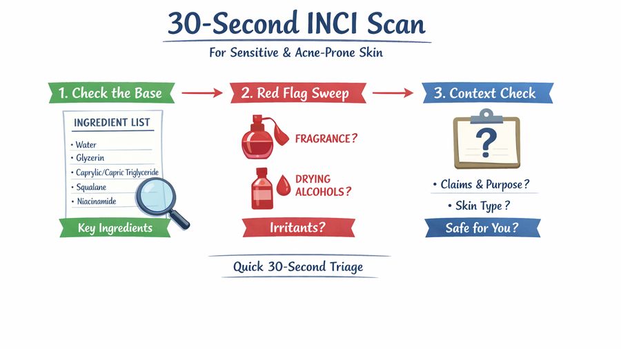 How to Read an INCI List: Spotting Irritants, Fragrance, and Drying Alcohols