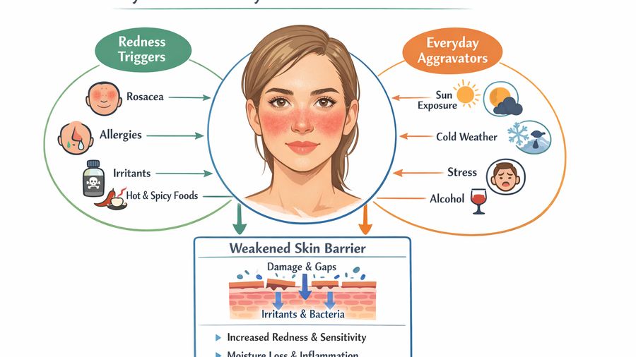 Why Is My Face Red All The Time? Common Triggers and a Barrier-First Recovery Plan