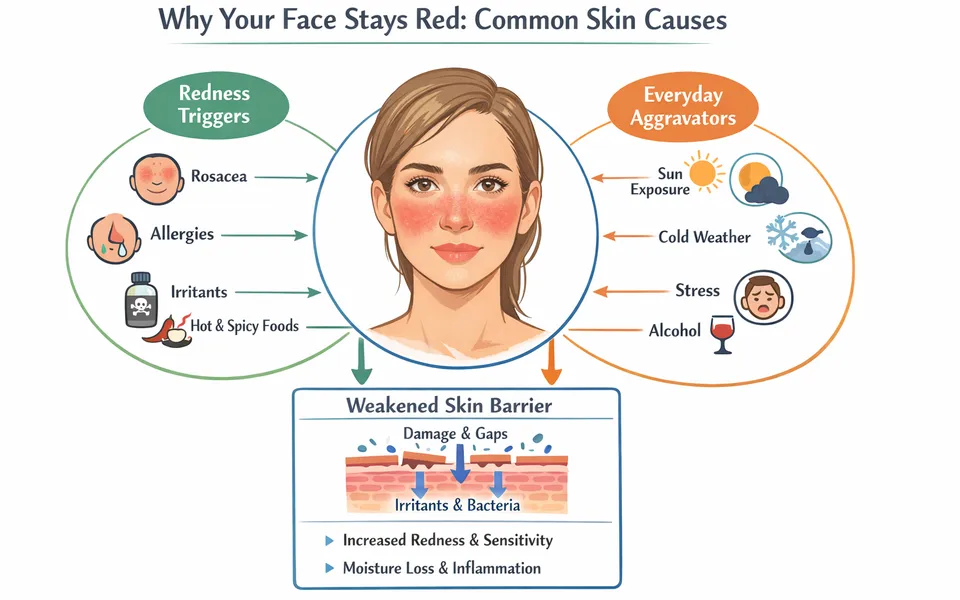 Why Is My Face Red All The Time? Common Triggers and a Barrier-First Recovery Plan